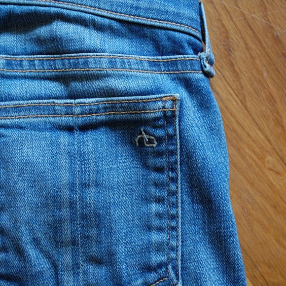 Rag & Bone Mid Rise Skinny Carmine Distressed Jean - Picture 6 of 7